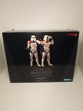 Kotobukiya Artfx 1/10 Scale Star Wars Sandtrooper Two Pack Opened Stormtrooper