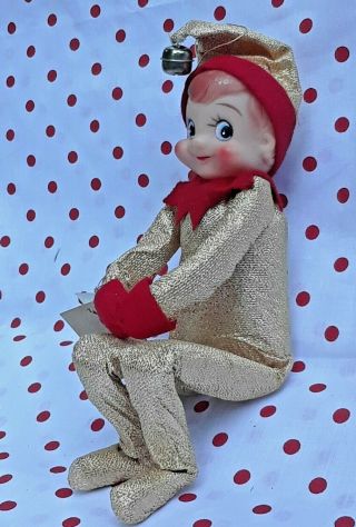 Vintage Inarco 1966 The Pixie Legend Large Gold Red Knee Hugger Japan Elf