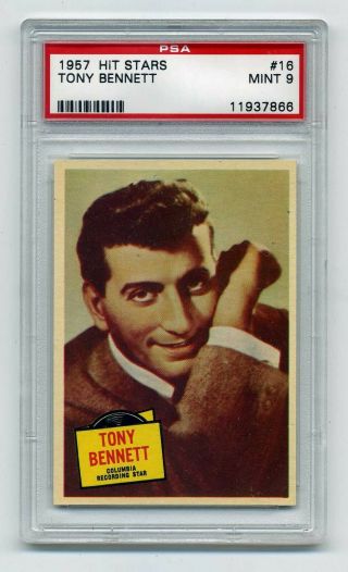 1957 Topps Hit Stars - 16 Tony Bennett Psa 9 1 Of 3
