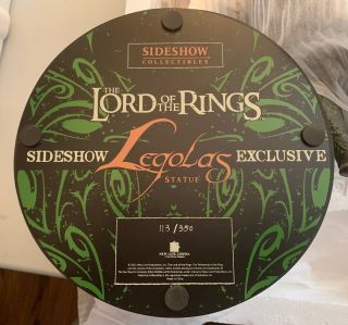 LOTR LEGOLAS EXCLUSIVE STATUE 113/350 Sideshow Collectibles Lord Rings Orlando 10