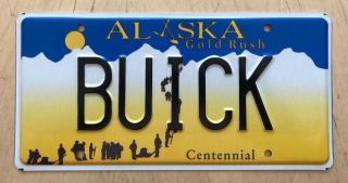 Alaska Vanity License Plate " Buick " Le Sabre Regal