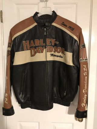 Harley - Davidson 100th Anniversay Prestige Leather Jacket Xl