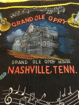 Vintage Grand Ole Opry House Souvenir Pillow Cover Approx.  16 1/2” Sq. 2