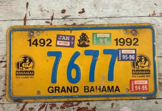 Vintage Bahamas License Plate