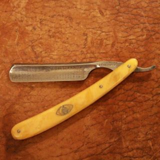 Vintage Le Grelot Scalloped " Béquille " Straight Razor - 6/8 - Shave - Ready France
