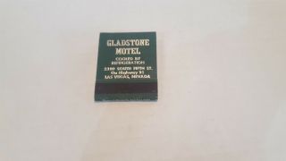 Matchbook Gladstone Motel Las Vegas Rare Full Q