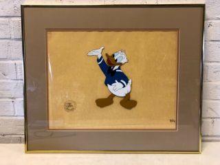 Walt Disney Framed “donald Duck” Limited Edition Aniamtion Cel Certified
