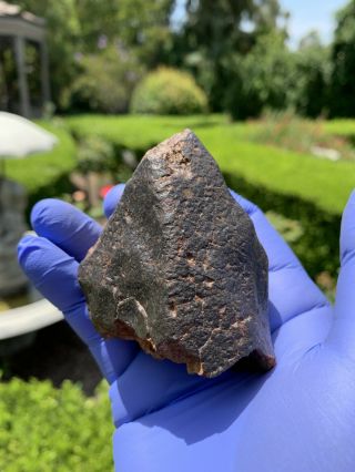 Meteorite NWA,  Unclassified 283.  17 Grams,  Fusion Crust 2