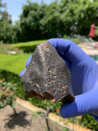 Meteorite NWA,  Unclassified 283.  17 Grams,  Fusion Crust 7