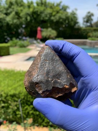 Meteorite NWA,  Unclassified 283.  17 Grams,  Fusion Crust 8