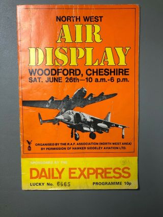 Woodford Air Show 1971 - North West Air Display Official Programme