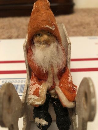Antique German Santa On Sleigh Rare Antique Christmas 2