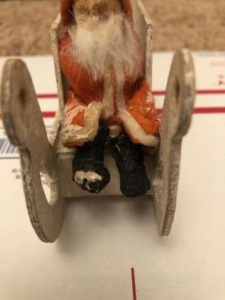 Antique German Santa On Sleigh Rare Antique Christmas 3