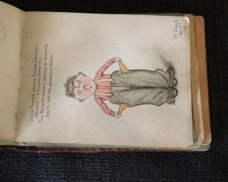 WW1 AUTOGRAPH BOOK ASHWORTH ECCLES SOLDIERS POEMS SKETCHES 2