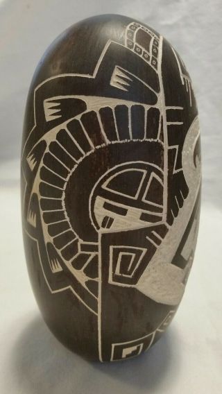 Hopi Pottery Carla Nampeyo Phoenix Open 1991 Incised Seed Signed with Basket 3