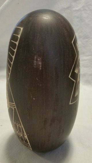 Hopi Pottery Carla Nampeyo Phoenix Open 1991 Incised Seed Signed with Basket 4
