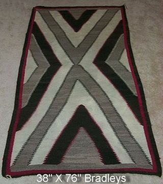Hand Made Vegetable Dyed Early 20th Century Navajo Style Native American Rug