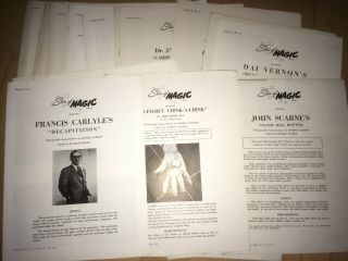 Stars Of Magic Originals As Issued With Binder Classic Close - Up.  All 11 Series