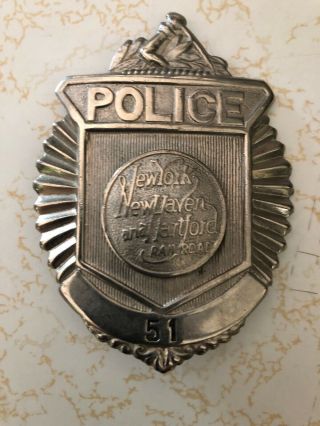 The York Haven & Hartford RR Police breast and hat badge 3