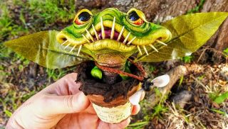 Ooak Fantasy Venus Fly Trap Fae Creature Art Doll Art Toy,  Carnivorous Plant