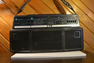 Massive Ghetto Blaster Boom Box Magnavox Aw8200 Dual Cassette Tape Stereo Radio