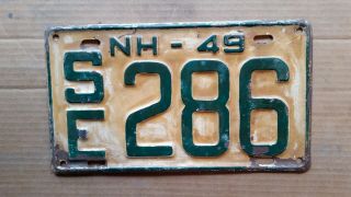 License Plate,  Hampshire,  1949,  Se 286