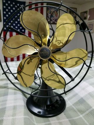 Another Gorgeous 12 Inch Emerson 6 Brass Bladed Fan