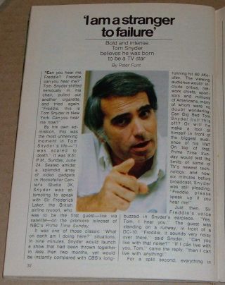 1979 Tv Article Tom Snyder Talk Show Host The Late Show