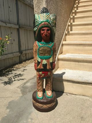 30 " Cigar Store Indian By Frank Gallagher - Cheers Show 2.  5 Ft