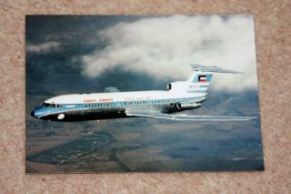 Kuwait Airways Hawker Siddeley Trident Jet Airliner Postcard