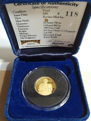 Classic Star Trek Full Set 1/4 Oz Pure Gold Proof Coin 1989 7