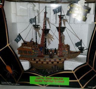 Lemax Spooky Town Lighted Ghost Galleon - Pirate Ship Halloween 35781a -