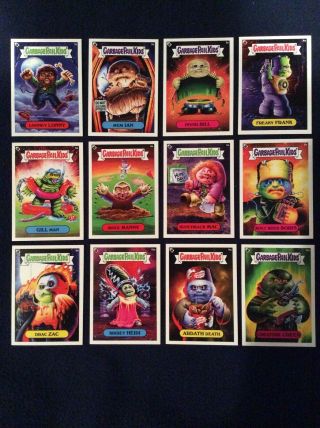 2019 Sdcc Gpk Complete 24 Sticker/card Set Garbage Pail Kids Universal Monsters