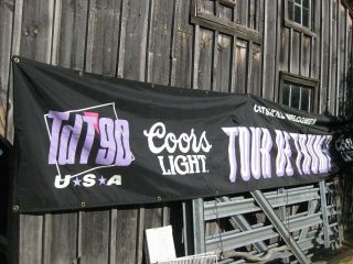 Unique Tour De Trump Bicycle Race Banner Catskill Ny 1990 Coors Beer Adv