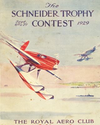 1929 Schneider Trophy Air Race Official Programme,