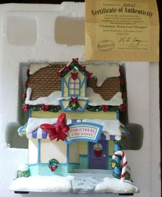 Hawthorne Village Christmas Card Shoppe Rudolph Christmas Town