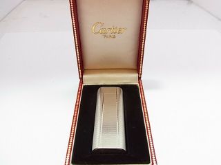 Cartier Paris Gas Lighter Oval Silver Plated