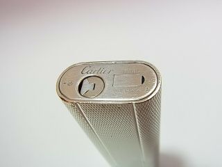 Cartier Paris Gas Lighter Oval Silver Plated 8