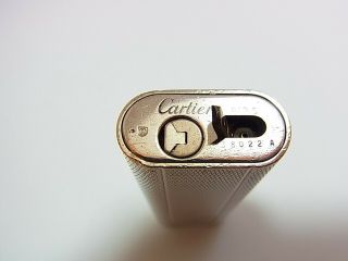 Cartier Paris Gas Lighter Oval Silver Plated 9