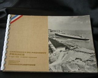 Cgt French Line Ss France Launch Photo Book 1960