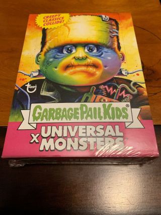Sdcc 7 Universal Monsters Garbage Pail Kids Gpk Exclusive Full 24 Pack Box