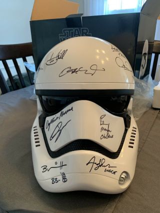 Star Wars Episode Vii Cast Signed Stormtrooper Helmet Celebrity Authentics