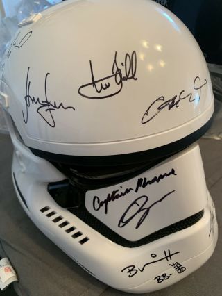 Star Wars Episode VII Cast Signed Stormtrooper Helmet Celebrity Authentics 4