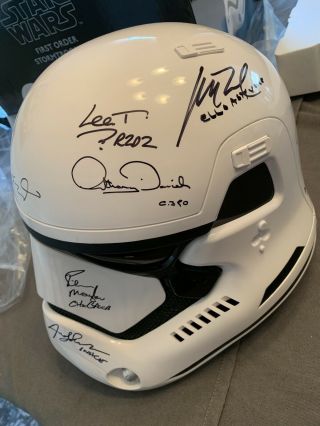 Star Wars Episode VII Cast Signed Stormtrooper Helmet Celebrity Authentics 5