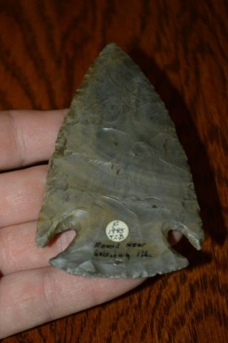 Outstanding Hopewell Cobden Flint Snyder Knox Co Illinois 4.  25 x 2.  3/8 Very fine 6