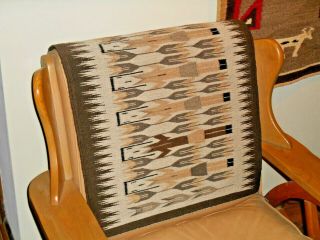 Tightly Woven NAVAJO NAVAHO Indian Rug/Weaving.  Nine Female Yeis.  NR 4