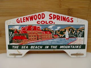 Glenwood Springs Colorado Beach In The Mountains Vacation License Plate Topper
