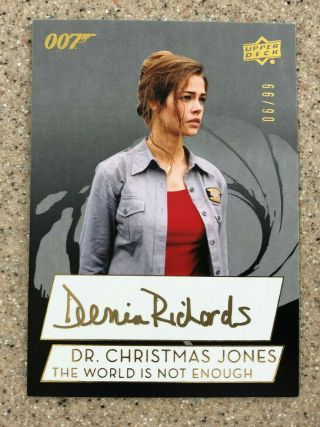 Upper Deck 007 James Bond Autograph Denise Richards As Dr.  Christmas Gold 06/99