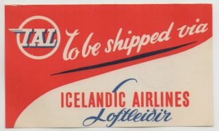 Vintage Label - Loftleidir Icelandic Airlines