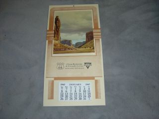 1947 Southwest Calendar - Conoco Gasoline,  Mexico